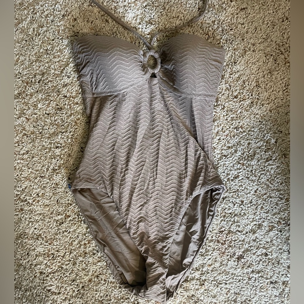 Tan One Piece Swimsuit